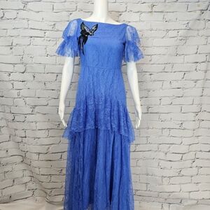 Pinko Blue Lace Gown